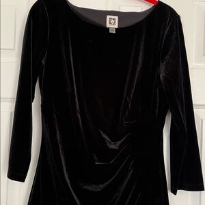 Anne Klein Velvet Black Dress